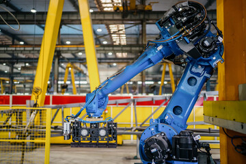 robot arm in factory