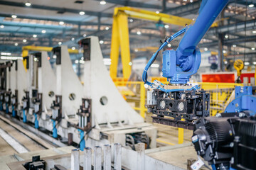 robot arm in factory