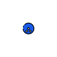 Bowling vector icon. Ball Bowling vector illustration