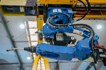 robot arm in factory