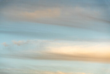Obraz premium Blue sky light in orange tones at sunset in Latin America.