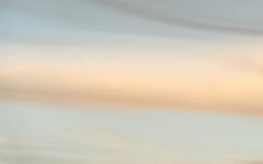 Blue sky light in orange tones at sunset in Latin America.