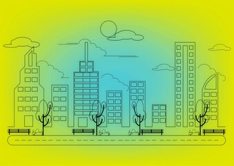 vector illustration of city