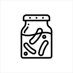 Pickle Jar Icon, Food Jar Used To Store Preserved Pickle