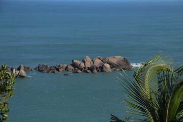 sea and beach with rocks