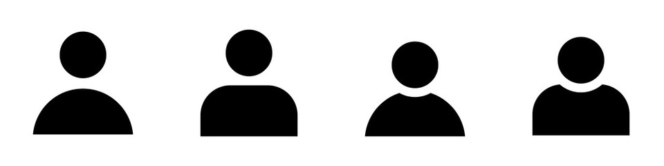 Personas o Usuario. Conjunto de iconos de vector icono de diferentes estilos. Aislado en un fondo blanco.