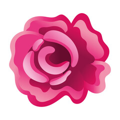 beautiful rose flower garden gradient style icon