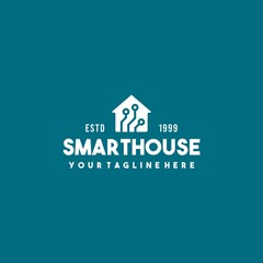Creative smart house logo design
