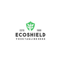 Creative eco shield logo design