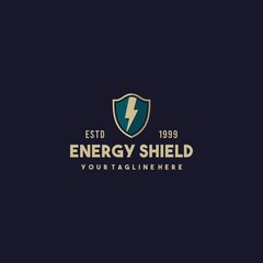 Creative energy shield logo design