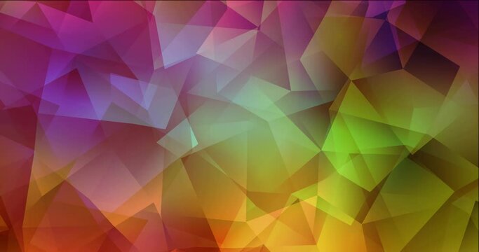 4K looping dark multicolor polygonal video sample. Abstract holographic concept in motion style. 4K film business advertising. 4096 x 2160, 60 fps. Codec Photo JPEG.