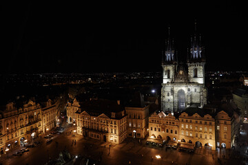 Fototapeta na wymiar Church of Our Lady before Tyn. Cityscape of Praha, Czech. 