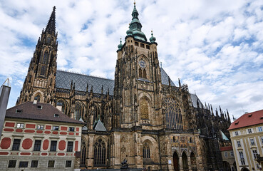 Fototapeta premium St. Vitus Cathedral. Cityscape of Praha, Czech. 