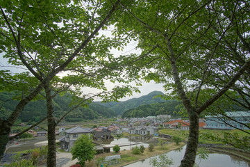 typical landscape in countryside of Japan