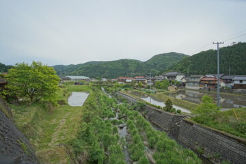 Fototapeta na wymiar typical landscape in countryside of Japan