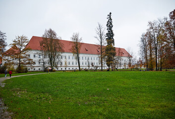 Fototapeta na wymiar Old monastery landscape in Austria. 