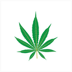 Single Hemp Pot Marijuana Cannabis leaf icon inspiration