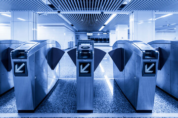 Entrance gate of subway station