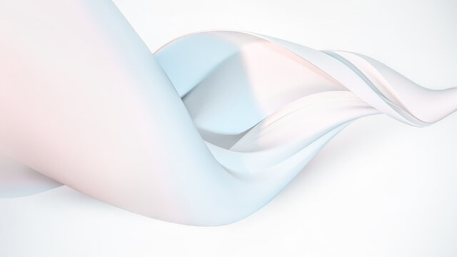 Abstract white 3D wave