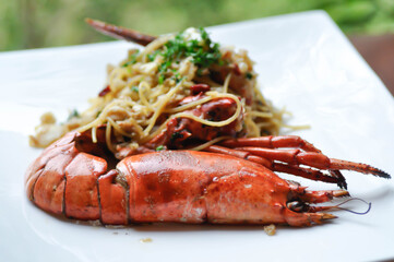 spaghetti, lobster spaghetti