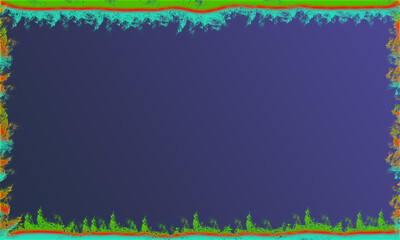 Flame border with blue background