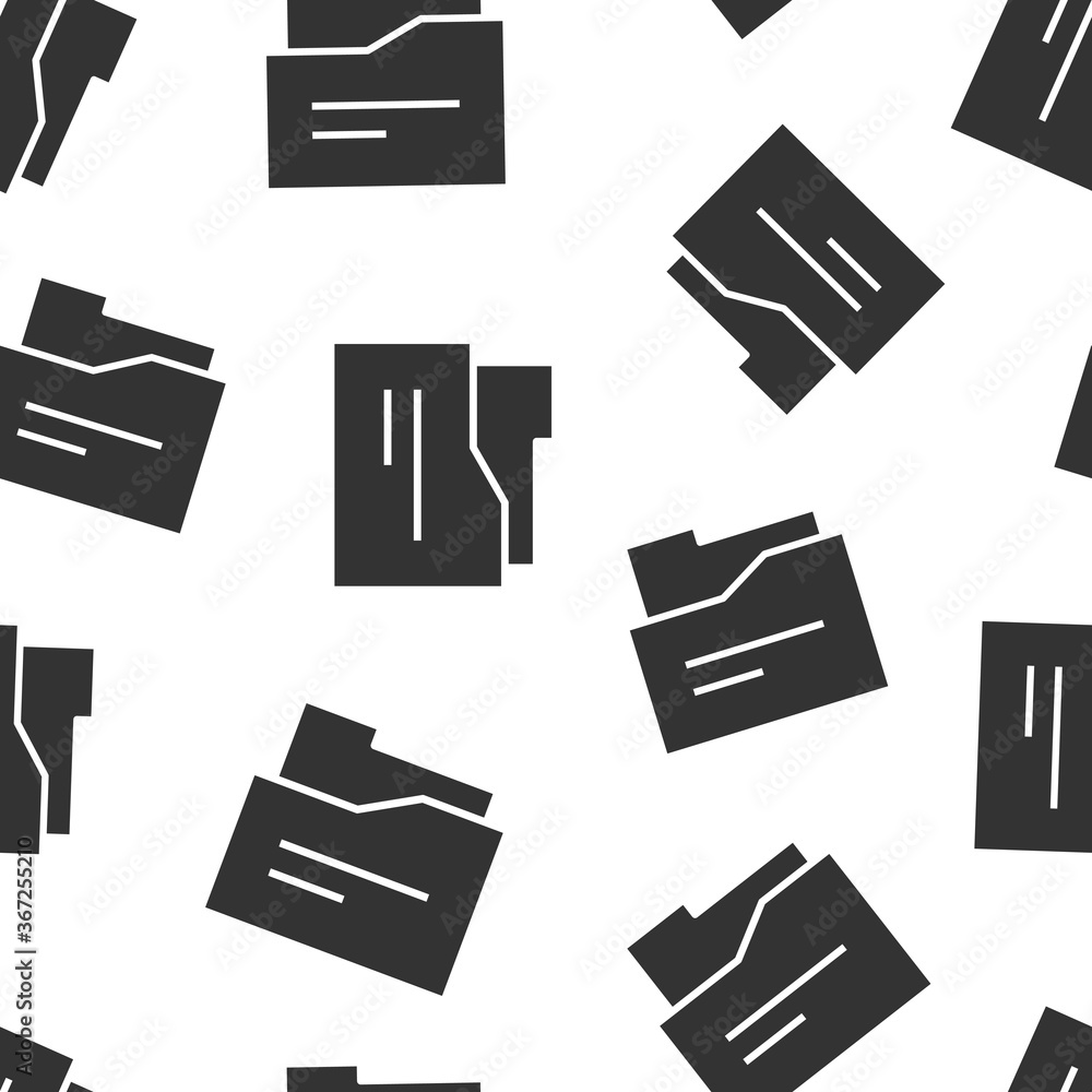 Poster file folder icon in flat style. documents archive vector illustration on isolated background. storag