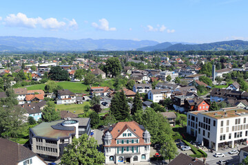 Obraz premium Rankweil, Blick ins Rheintal