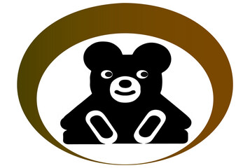 A bear image for multiple usage