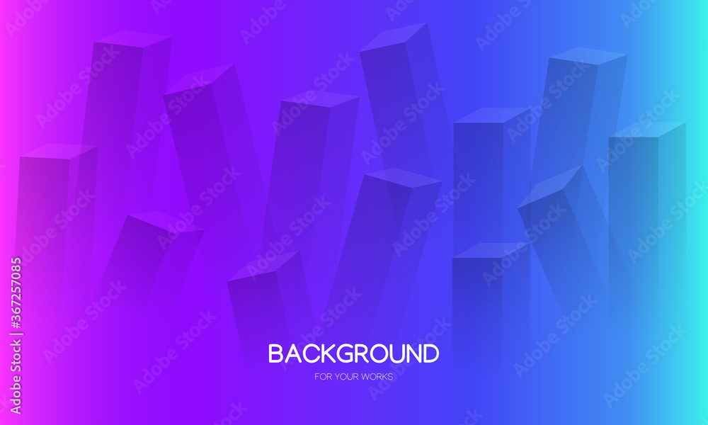 Aufkleber abstract background image with square bars.