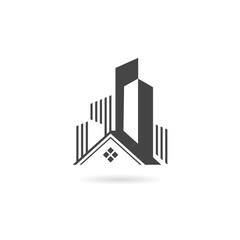 Real Estate Logo Design with shadow