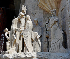 Passionsfassade Sagrada Familia, Barcelona Spanien 