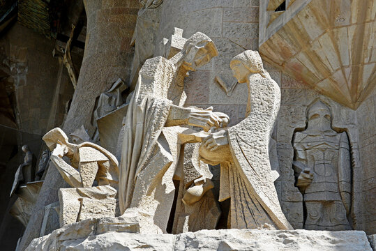 Passionsfassade Sagrada Familia, Barcelona Spanien 