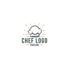 Chef logo Sun brust vector isolated