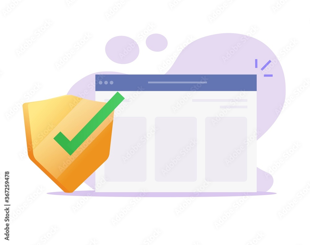 Poster web security guard online for internet website secure protection web browser or safety technology ve