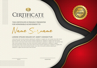 certificate template with luxury and texture pattern background
