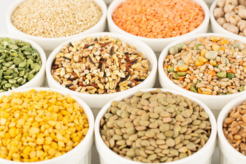 Collection of cereals and beans