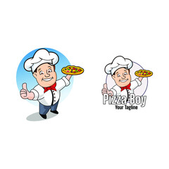 Pizza Delivery logo Mascot, Logo design