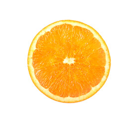 orange slice isolated on white background