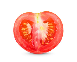 half tomato on white
