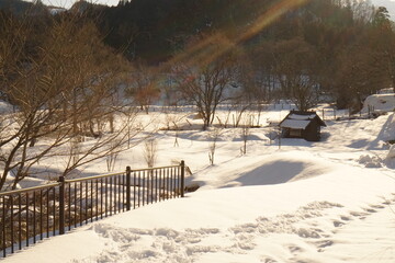 winter landscape in the mountains