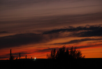 Fototapeta premium sunset over the city