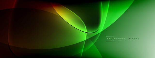 Vector abstract background - liquid bubble shapes on fluid gradient with shadows and light effects. Shiny design template for text