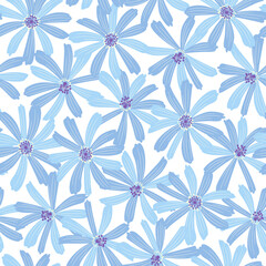Seamless vector pattern of a beautiful flower,