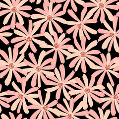 Seamless vector pattern of a beautiful flower,