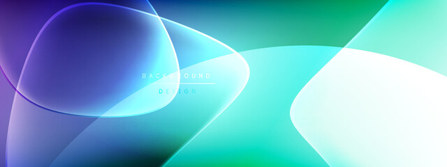 Vector abstract background - liquid bubble shapes on fluid gradient with shadows and light effects. Shiny design template for text