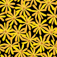 Fototapeta premium Seamless vector pattern of a beautiful flower,