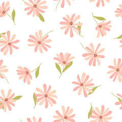 Seamless vector pattern of a beautiful flower,
