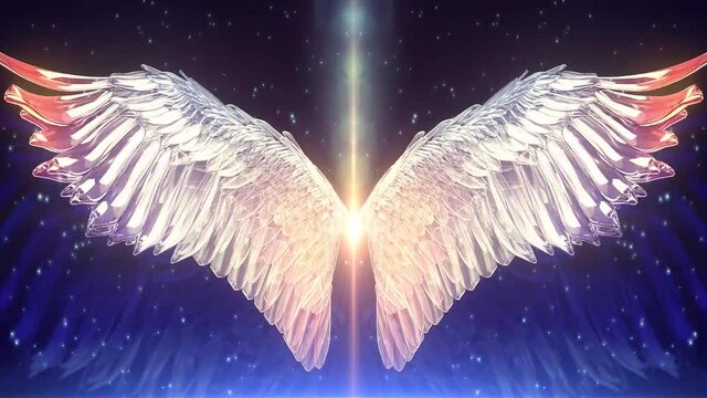 angel wings and heart