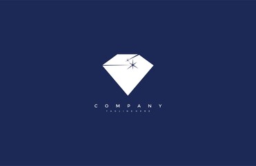 abstract diamond jewelry shape logo