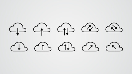 cloud tech collection vector illustration